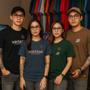 PAKET 4 PCS KAOS DISTRO PRIA WANITA SEMI KATUN 24S MOTIF SIMPLE